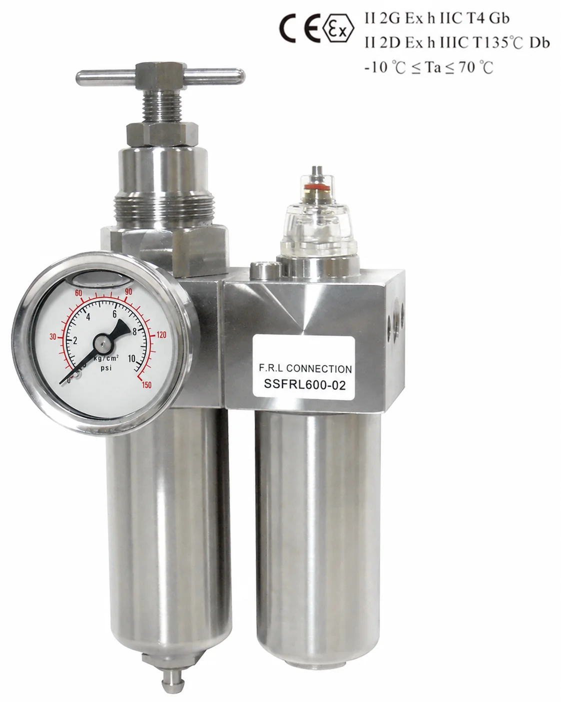 SSFRL600 filter-regulator and lubricator assembly supplied by Fluidline