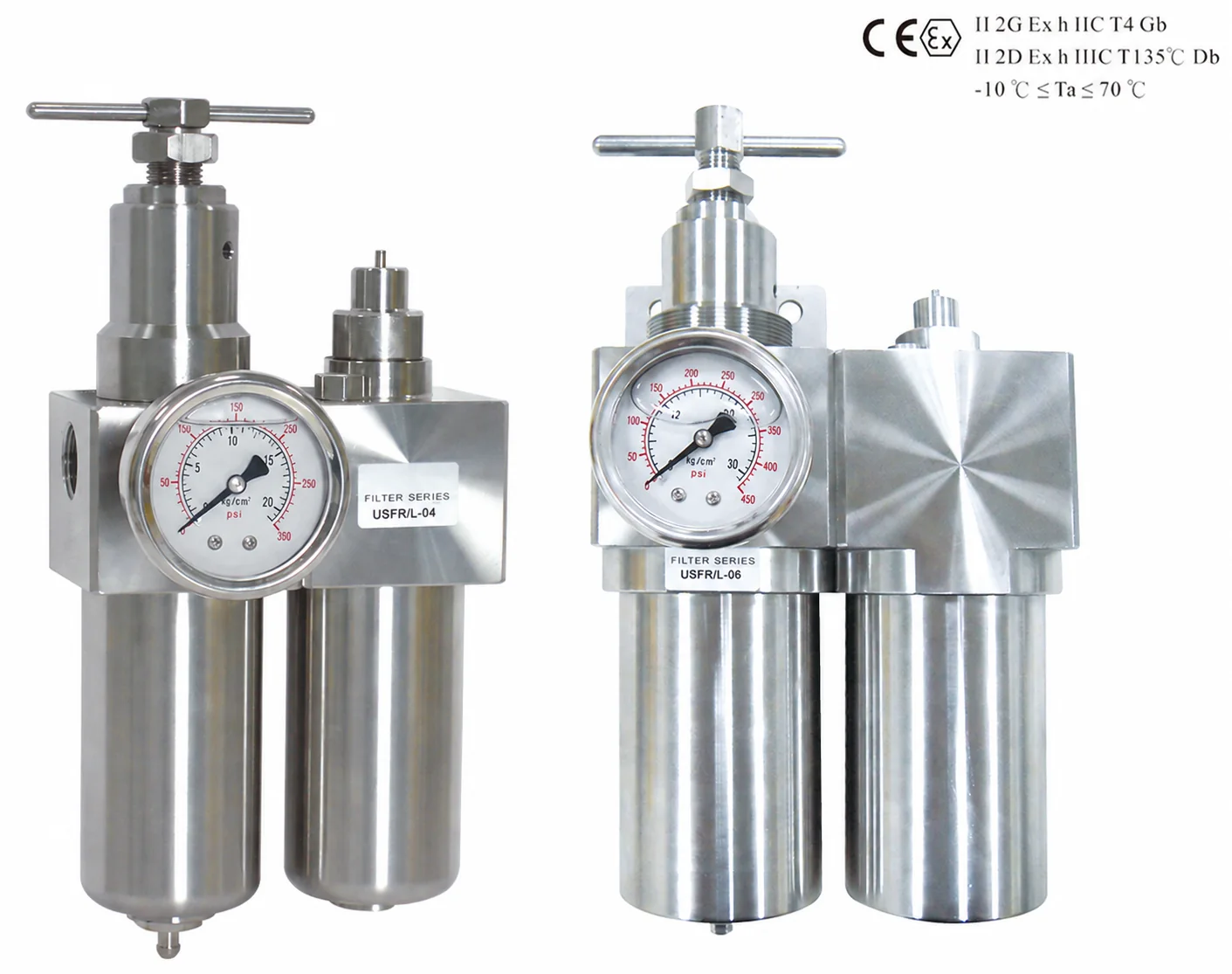 USFR/L filter-regulator and lubricator assemblies supplied by Fluidline